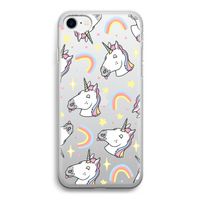 Rainbow Unicorn: iPhone SE 2020 Transparant Hoesje