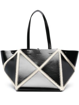 Nanushka sac à main à détails de coutures - Noir