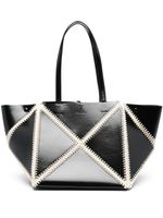 Nanushka sac à main à détails de coutures - Noir