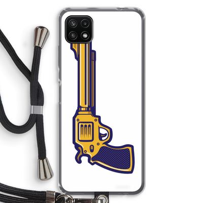 Pew Pew Pew: Samsung Galaxy A22 5G Transparant Hoesje met koord