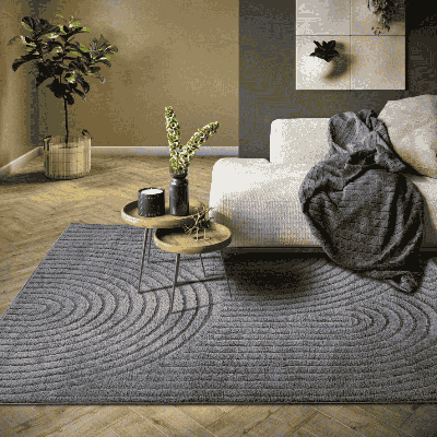 Vloerkleed Panglao Antraciet 120x170 Cm Hoogpolig Elle Decoration - Dekbed-Discounter.nl