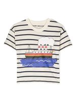 Mini Rodini t-shirt rayé à imprimé graphique - Bleu Mini Rodini t-shirt rayé à imprimé graphique - Bleu