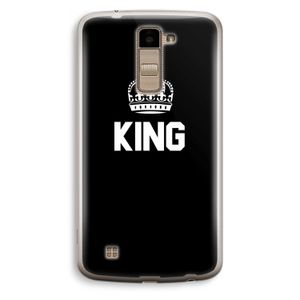 King zwart: LG K10 (2016) Transparant Hoesje