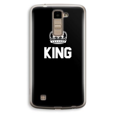 King zwart: LG K10 (2016) Transparant Hoesje