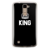 King zwart: LG K10 (2016) Transparant Hoesje