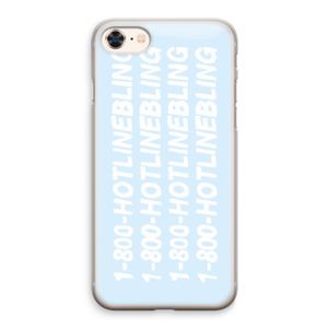 Hotline bling blue: iPhone 8 Transparant Hoesje
