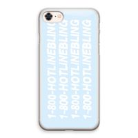 Hotline bling blue: iPhone 8 Transparant Hoesje