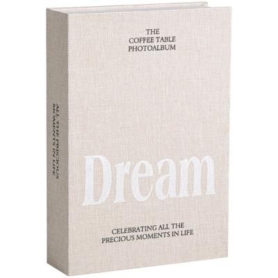 Leen Bakker - Opbergboek Dream - Naturel - 5x23x16 Cm - Stof/Papier - Crème