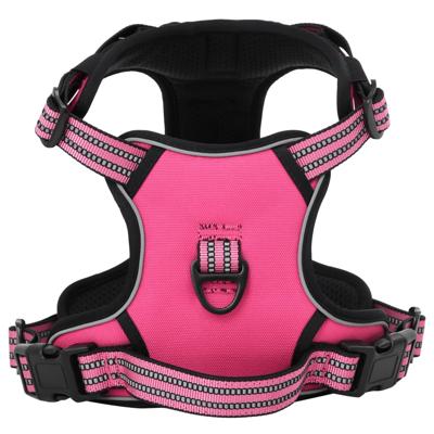 VidaXL Hondentuigje met riem en halsband verstelbaar xl roze