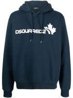 DSQUARED2 hoodie à logo imprimé - Bleu - thumbnail