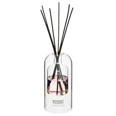 Geurstokjes in luxe glazen houder - Bloemenzee - 150 ml - geurverspreider - interieurparfum