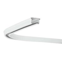 Leen Bakker - Bocht 90° 1 Stuk Plus Rail - Metaal - Wit