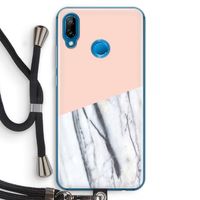 A touch of peach: Huawei P20 Lite Transparant Hoesje met koord