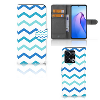 OPPO Reno8 Pro Telefoon Hoesje Zigzag Blauw