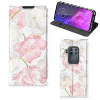 Motorola One Zoom Smart Cover Lovely Flowers - thumbnail