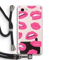Bite my lip: Pixel 3 XL Transparant Hoesje met koord