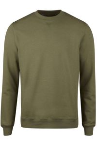 Stenströms Fitted Body Sweatshirt ronde halsgroen, Effen