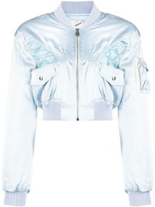 Coperni veste bomber crop à découpes - Bleu