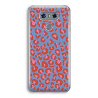 Leopard blue: LG G6 Transparant Hoesje