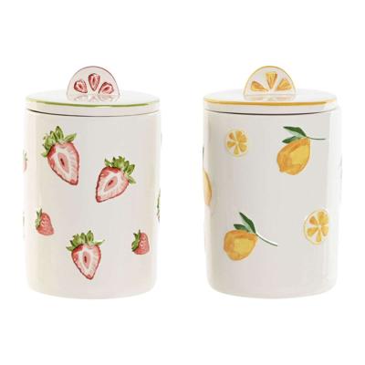 Tin Home ESPRIT Geel Rood Groen Modern Fruit (2 Stuks)