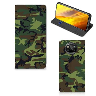 Xiaomi Poco X3 Pro | Poco X3 | Hoesje met Magneet | Army Dark