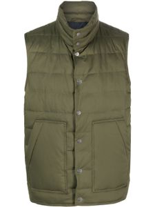 Kiton gilet matelassé à col montant - Vert