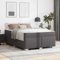Bedframe Grijs 160 x 200 cm Kunstleer