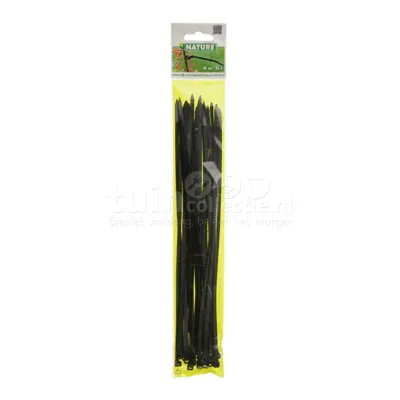 Nature Tyraps Kabelbinders Zwart 30cm 25st
