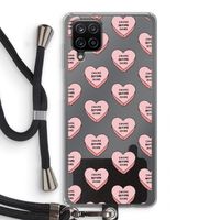 Chicks before dicks: Samsung Galaxy A12 Transparant Hoesje met koord