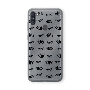 Eye pattern #2: Samsung Galaxy A11 Transparant Hoesje