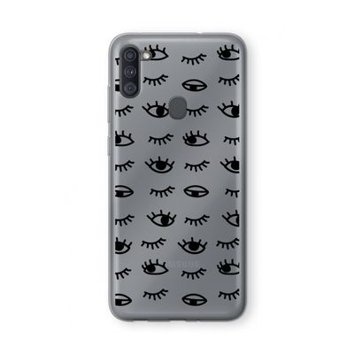 Eye pattern #2: Samsung Galaxy A11 Transparant Hoesje