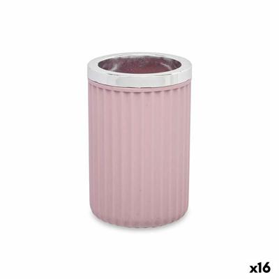 Glas Berilo 3436-4 Roze Plastic 7,5 x 11,5 x 7,5 cm (16 Stuks)