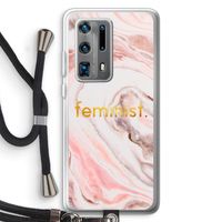 Feminist: Huawei P40 Pro Plus Transparant Hoesje met koord