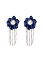 Sterling King boucles d'oreilles Titania à perles - Bleu