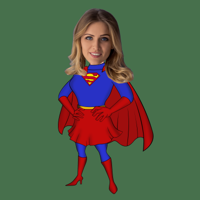 Cartoon Kussen - Supervrouw - Pillow Buddies