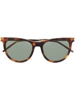 Saint Laurent Eyewear lunettes de soleil à monture carrée - Marron