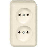 ELSO stopcontact ELG395900 2f. 16 A zonder SK CONTURA pw Crème 1 stuk(s)