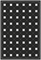 Vintage bistro stijl zwart vinyl tegelkleed
