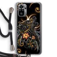 Huilende Wolf: Xiaomi Redmi Note 10S Transparant Hoesje met koord
