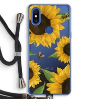 Sunflower and bees: Xiaomi Mi Mix 3 Transparant Hoesje met koord