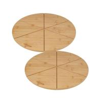 Set van 2 pizzaplanken met snijgroeven - FACKELMANN - Ø 32 cm Set van 2 pizzaplanken met snijgroeven - FACKELMANN - Ø 32 cm