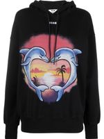 MSGM hoodie à imprimé graphique - Noir