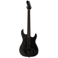 ESP LTD SN-1 HT Black Blast met macassar ebben toets (scalloped 17-24) en Hipshot brug