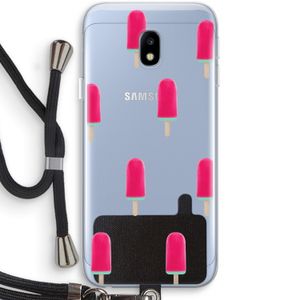 Waterijsje: Samsung Galaxy J3 (2017) Transparant Hoesje met koord