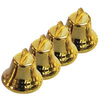 60x gouden kerstklokjes / metalen klokjes 16 mm   -