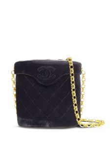 CHANEL Pre-Owned sac à bandoulière Binocular en velours (années 1990) - Noir