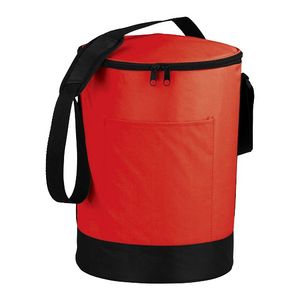 Tonvormige koeltas rood en zwart 11 liter