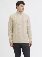 Jack & Jones Jprblusean Knit Cable Half Zip Sn Trui Silver Lining Jack & Jones Jprblusean Knit Cable Half Zip Sn Trui Silver Lining