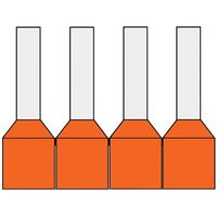 Geïsoleerde Band Adereindhuls 0,50qmm Oranje penlengte = 8mm