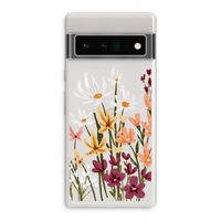 Painted wildflowers: Google Pixel 6 Pro Transparant Hoesje